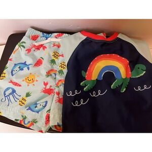 2-Piece Baby Swim Set – 18 Months – Trunks & Long-Sleeve Shirt, UPF 50+ Whale